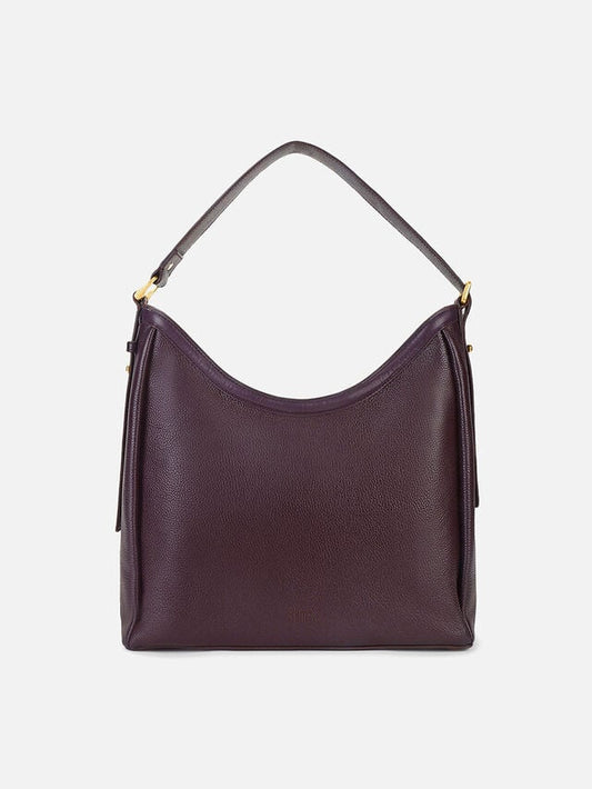 Lillian Leather Shoulder Bag - Plum